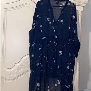 Torrid hi-low sheer tunic